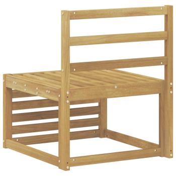 Outdoor Mittelsofa Massivholz Akazie Weiß 63 x 59 x 73 cm