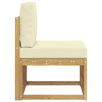 Outdoor Mittelsofa Massivholz Akazie Weiß
