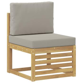 Outdoor Mittelsofa Massivholz Akazie Weiß