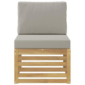 Outdoor Mittelsofa Massivholz Akazie Weiß