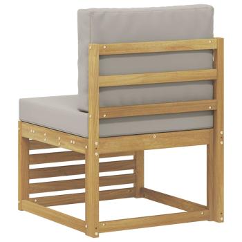 Outdoor Mittelsofa Massivholz Akazie Weiß