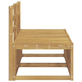 2 Stück Outdoor Mittelsofa Massivholz Akazie Weiß