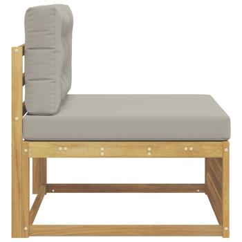 Outdoor Mittelsofa Massivholz Akazie Weiß