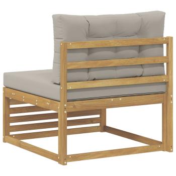 Outdoor Mittelsofa Massivholz Akazie Weiß