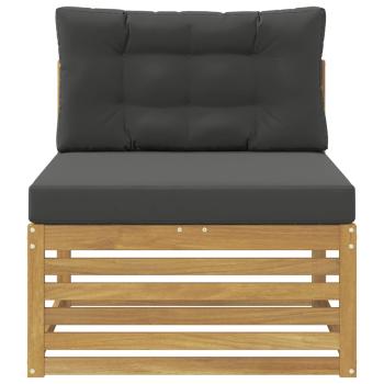 Outdoor Mittelsofa Massivholz Akazie Weiß