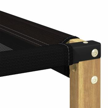 Outdoor-Fußhocker Massivholz Akazie und Textilene Stoff Weiß