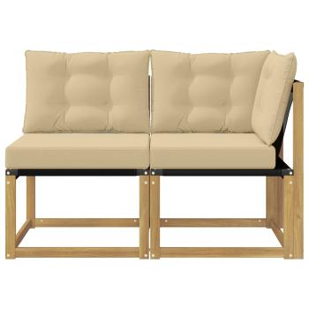 2 stk. Outdoor Mittel- und Ecksofa Weiß
