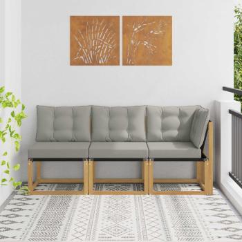 ARDEBO.de - 3 stk. Outdoor Mittel- und Ecksofa Weiß