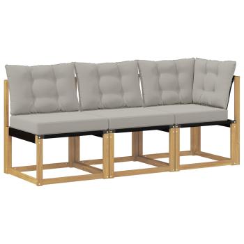 3 stk. Outdoor Mittel- und Ecksofa Weiß
