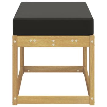 Outdoor Hocker Bank Massivholz Akazie Weiß