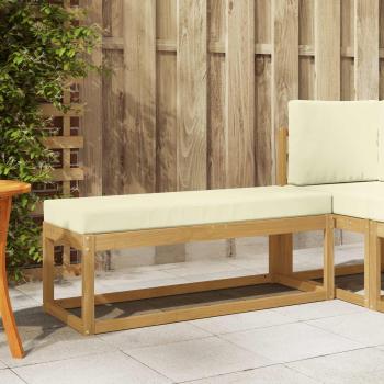 ARDEBO.de - Outdoor Hocker Bank Massivholz Akazie Weiß