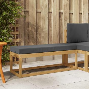 ARDEBO.de - Outdoor Hocker Bank Massivholz Akazie Weiß