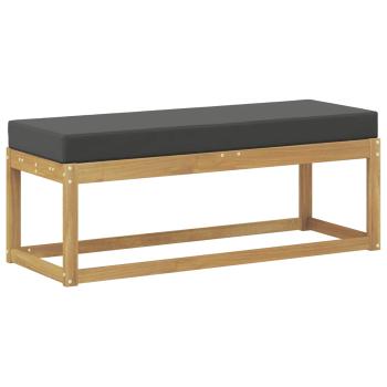 Outdoor Hocker Bank Massivholz Akazie Weiß