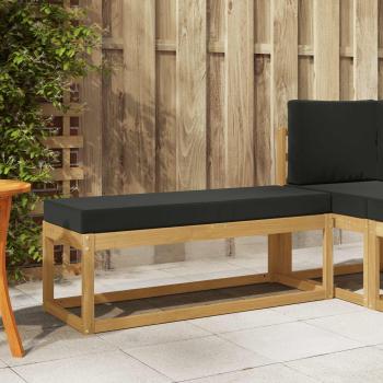 ARDEBO.de - Outdoor Hocker Bank Massivholz Akazie Weiß