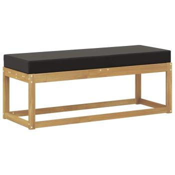 Outdoor Hocker Bank Massivholz Akazie Weiß