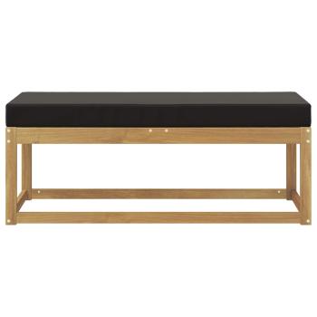 Outdoor Hocker Bank Massivholz Akazie Weiß