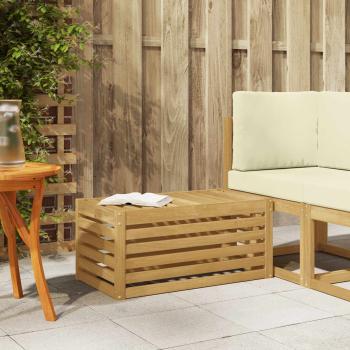 ARDEBO.de - Outdoor Hocker Bank Massivholz Akazie Weiß 79 x 43 x 37 cm