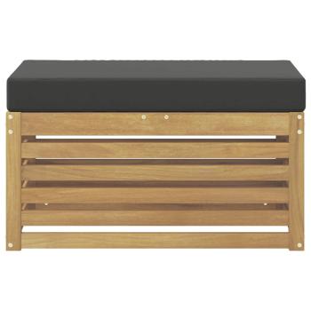 Outdoor Hocker Bank Massivholz Akazie Weiß