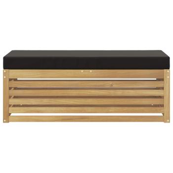 Outdoor Hocker Bank Massivholz Akazie Weiß
