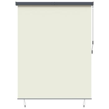 ARDEBO.de - Rollo Creme 200 x 250 cm Stoff und Aluminium