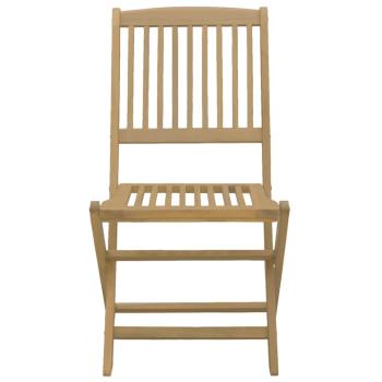 Klappstühle, 8 Stück, 48,5 x 57 x 90 cm, Massivholz Akazie