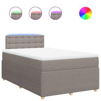 Boxspringbett mit Matratze Taupe 120x190 cm Stoff