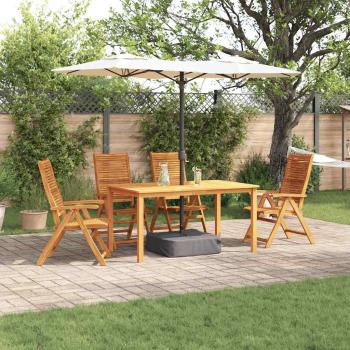 ARDEBO.de - Garten Essgruppe 5 stk. Braun Massivholz Akazie