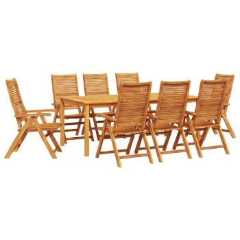Garten Essgruppe 9 pcs Braun Massivholz Akazie