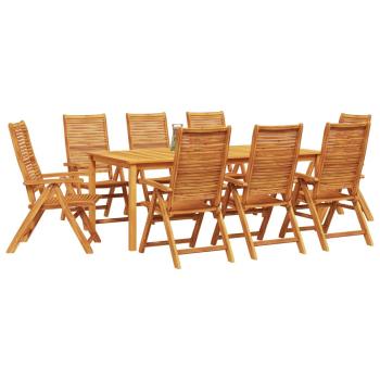 Garten Essgruppe 9 pcs Braun Massivholz Akazie