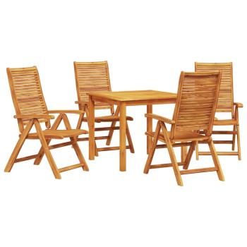 Garten Essgruppe 5 stk. Braun Massivholz Akazie
