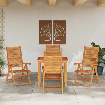 Garten Essgruppe 5 stk. Braun Massivholz Akazie