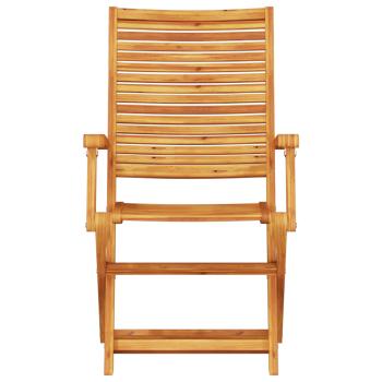 Klapp Bistro Set 3 stk. Braun Massivholz Akazie