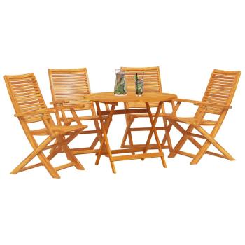 Garten Essgruppe 5 stk. Braun Massivholz Akazie