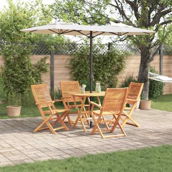 ARDEBO.de - Garten Essgruppe 5 stk. Braun Massivholz Akazie