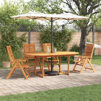 ARDEBO.de - Garten Essgruppe 5 stk. Braun Massivholz Akazie