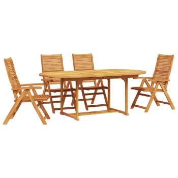 Garten Essgruppe 5 stk. Braun Massivholz Akazie