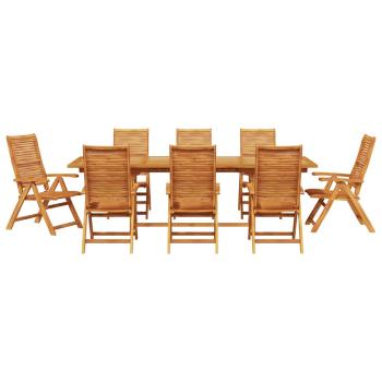 Garten Essgruppe 9 pcs Braun Massivholz Akazie