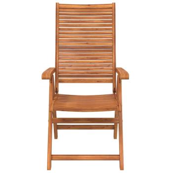2 Stück verstellbare Klappstühle aus massivem Akazienholz