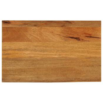 ARDEBO.de - Tischplatte mit Baumkante 60x40x3,8 cm Massivholz Mango