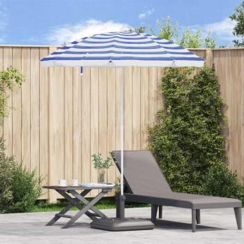 ARDEBO.de - Garten-Sonnenschirm 240 cm 170T Polyester Blau und Weiß