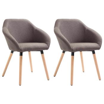 ARDEBO.de - Esszimmerstühle 2 Stk. Taupe Stoff