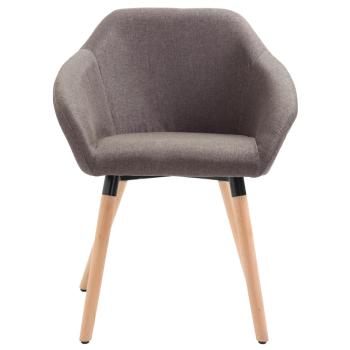Esszimmerstühle 2 Stk. Taupe Stoff