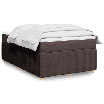 ARDEBO.de - Boxspringbett mit Matratze Dunkelbraun 120x200 cm Stoff