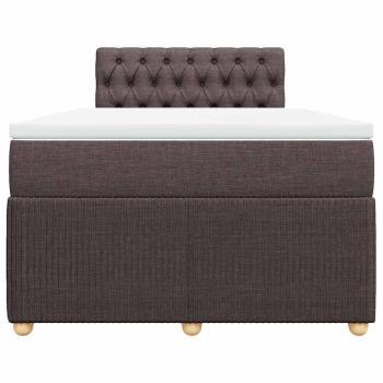 Boxspringbett mit Matratze Dunkelbraun 120x200 cm Stoff