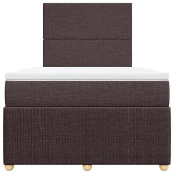 Boxspringbett mit Matratze Dunkelbraun 120x200 cm Stoff