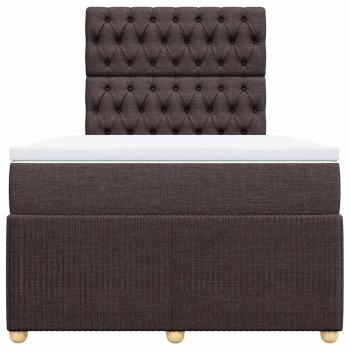 Boxspringbett mit Matratze Dunkelbraun 120x200 cm Stoff
