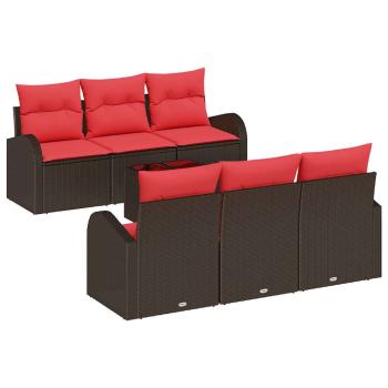 Gartensofa-set Braun 55 x 55 x 37 cm Poly-Rattan