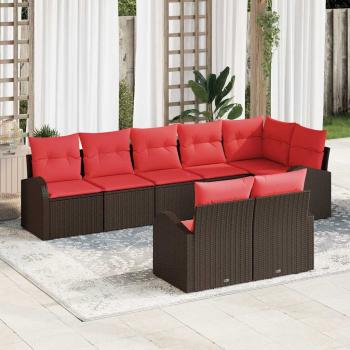 ARDEBO.de - Gartensofa-set Braun Poly-Rattan