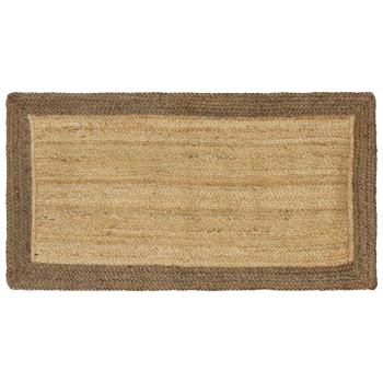 ARDEBO.de - Bereichsteppich Grau 60 x 110 cm Jute