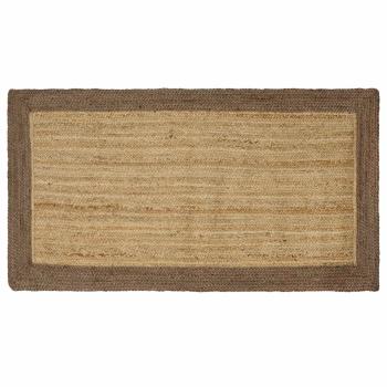 ARDEBO.de - Bereichsteppich Grau 100 x 200 cm Jute